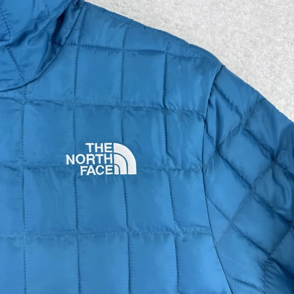 The North Face Thermoball Insulated Puffer Jacket Mens Small Digital Steel Blue